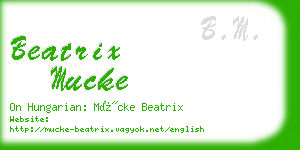 beatrix mucke business card
